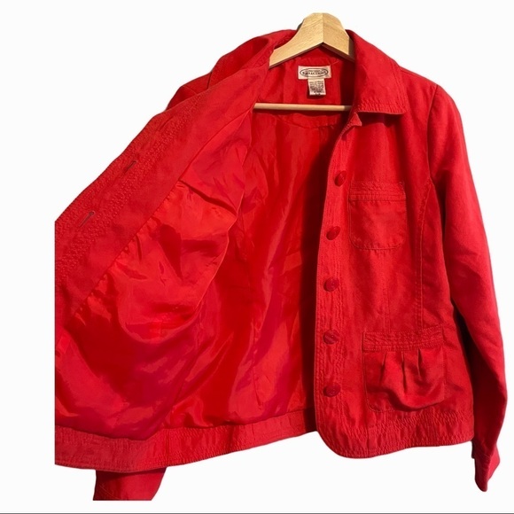 Northern Reflections bright red velvet feel jacket - Picture 9 of 9